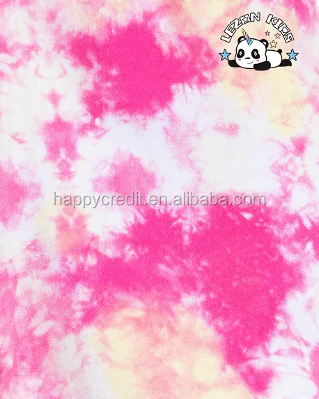 LEZONKIDS - Girls Children Clothing Tie Dye Cotton Jersey Rainbow Reversible Sequin Shorts